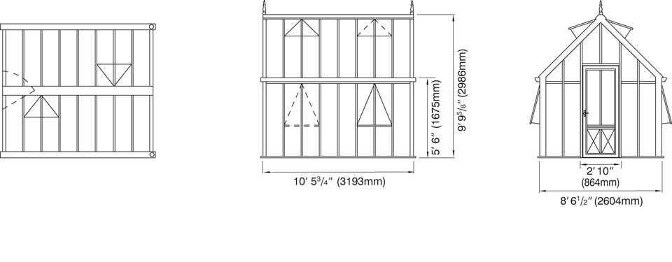 Английская теплица чертежи и размеры